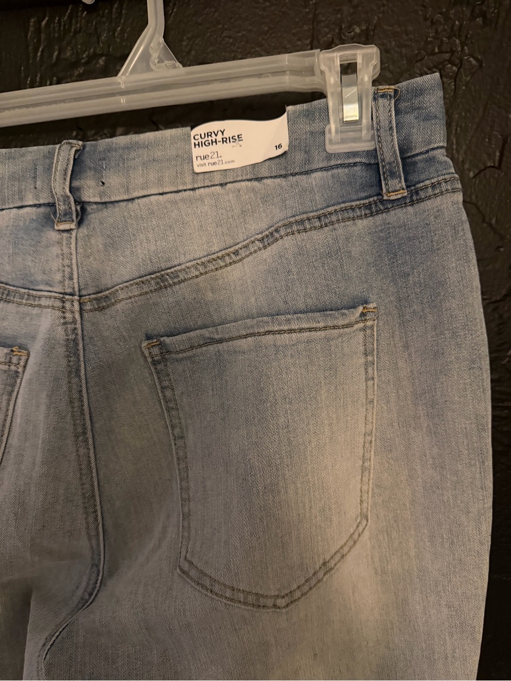 Light Blue Straight Leg Jeans - Picture 4 of 5